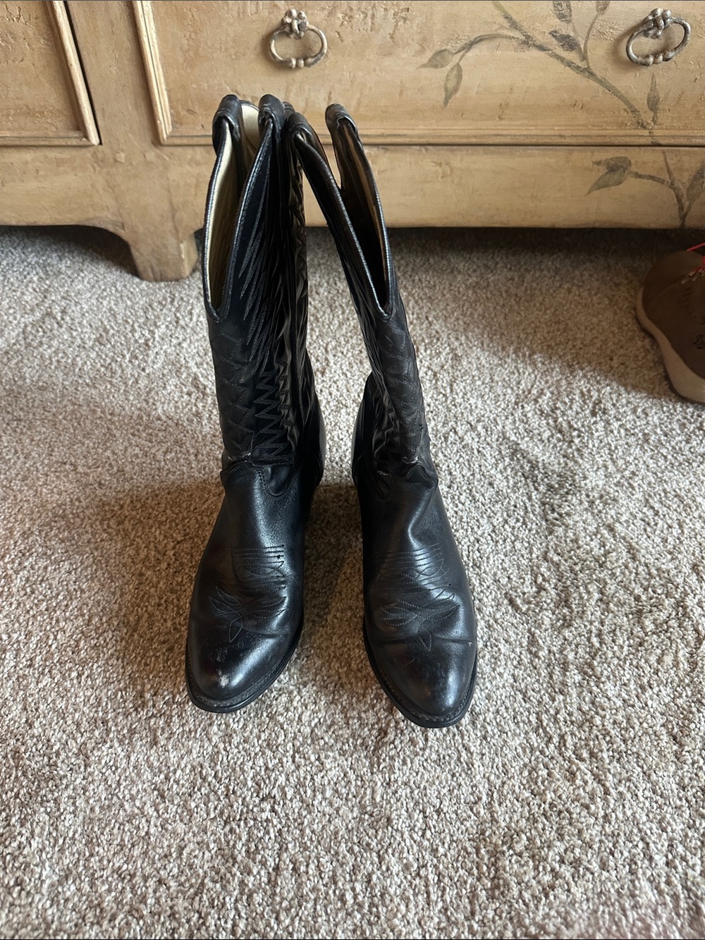 Wrangler Black Western Heeled Boots
